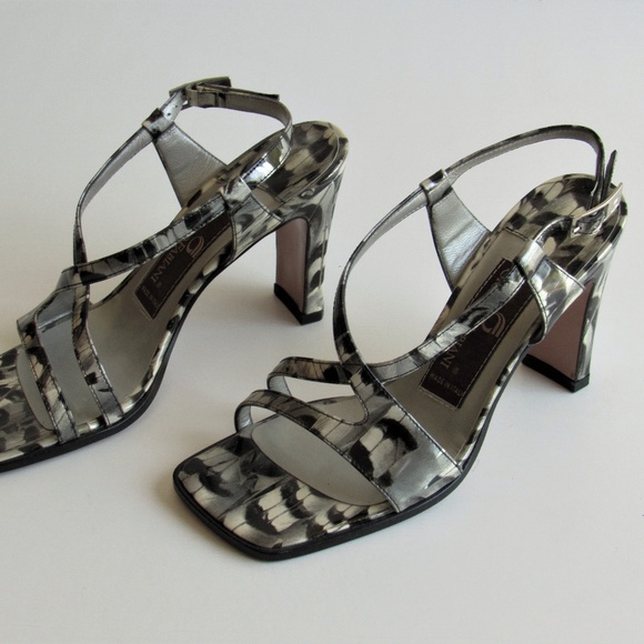 Giorgio Fabiani Black/Silver Patent Leather sandal - Picture 2 of 8